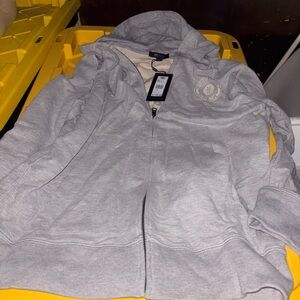 Frye Boot Company Men'sFull Zip Black Hoodie Logo Front And Back